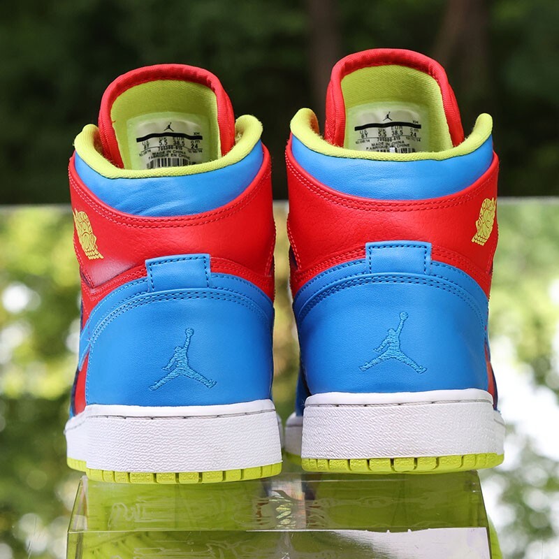red blue green yellow jordan 1