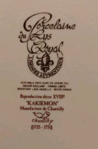 Grand Plat Porcelaine Limoges Décor "Kakiemon" Réplique Chantilly 18e , Gâteau - Imagen 9 de 14