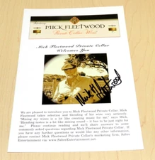 MICK FLEETWOOD FLEETWOOD MAC SIGNED AUTOGRAPHED PRIVATE WINE PROMO SCREENING