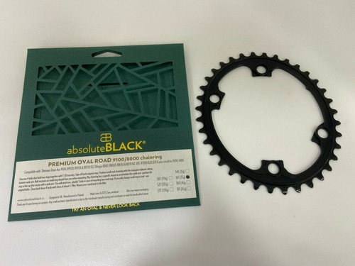 AbsoluteBlack BCD110x4 Premium OVAL Road Chainring For Shimano 8000/9100 - Picture 3 of 8
