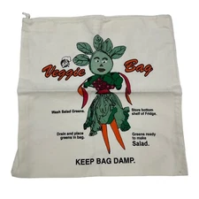Eco Vegetable Bag Produce Keeps Fresh Fridge Refrigerator Damp Drawstring