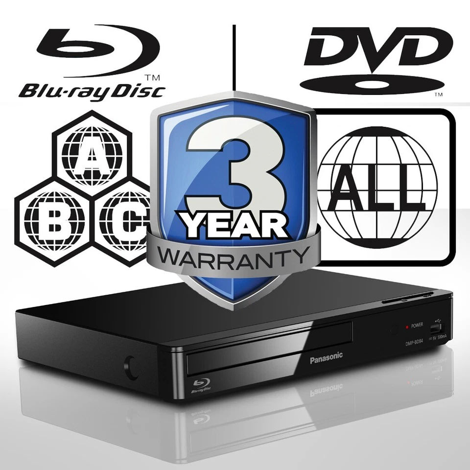 Panasonic Blu-ray Player DMP-BD84 All Zone Code Free MultiRegion DMP-BD84EB-K - Bild 3 von 4