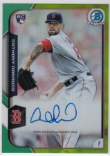 ANTHONY RANAUDO 2015 Bowman Chrome RC Green Refractor Autograph #'d /99 Auto