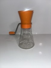 Androck Orange 9-344 Nut Grinder Chopper Mill Made in USA 7.5" Glass Vintage