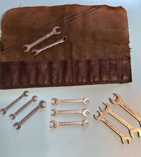 1950s Blue-Point by Snap-on Tools Ignition Tools Wrench Set in Roll Pouch *Read*
