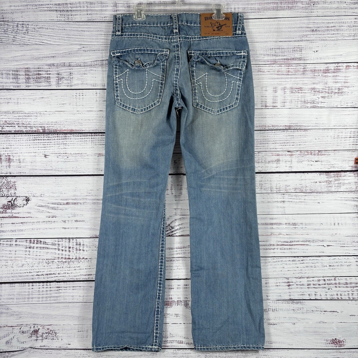 True Religion 35x33 Joey Super T Ejection Seat Jeans See Photos #2