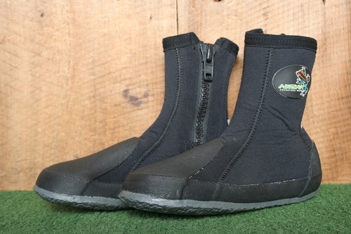AKONA Adventure Gear Deluxe 5mm Black Neoprene Scuba Diving Dive Booties Sz. 4 - Picture 2 of 12