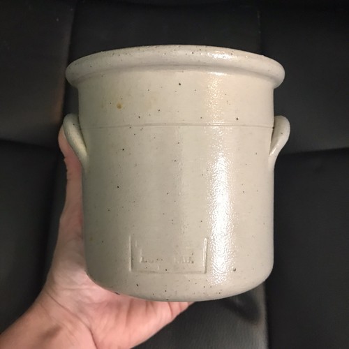 Salmon Falls Stoneware Salt Glaze Crock With Cobalt Blue Blueberry