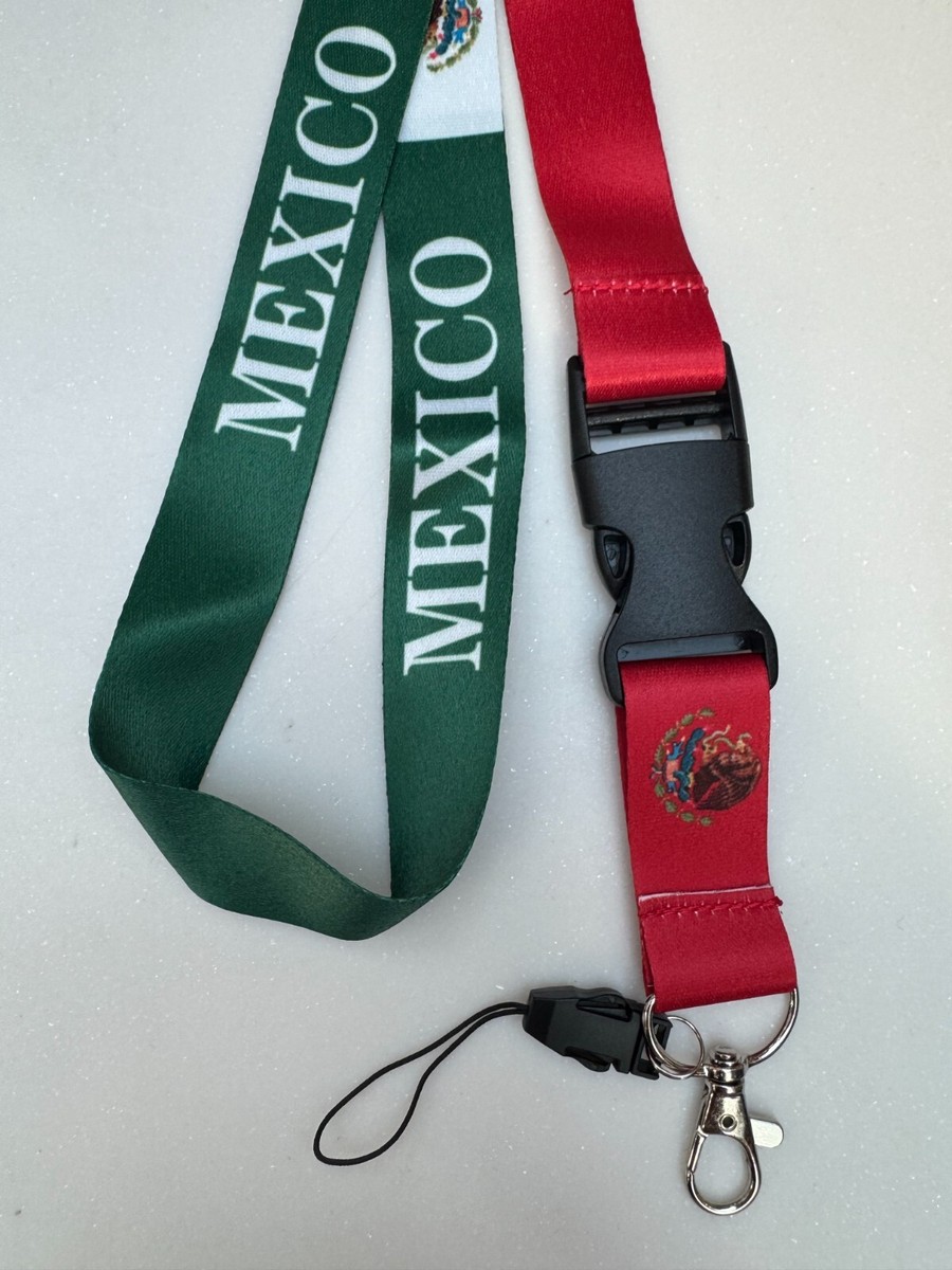 Spain Espana Red Country Flag Logo 24 Inch Long Lanyard Keychain Passholder