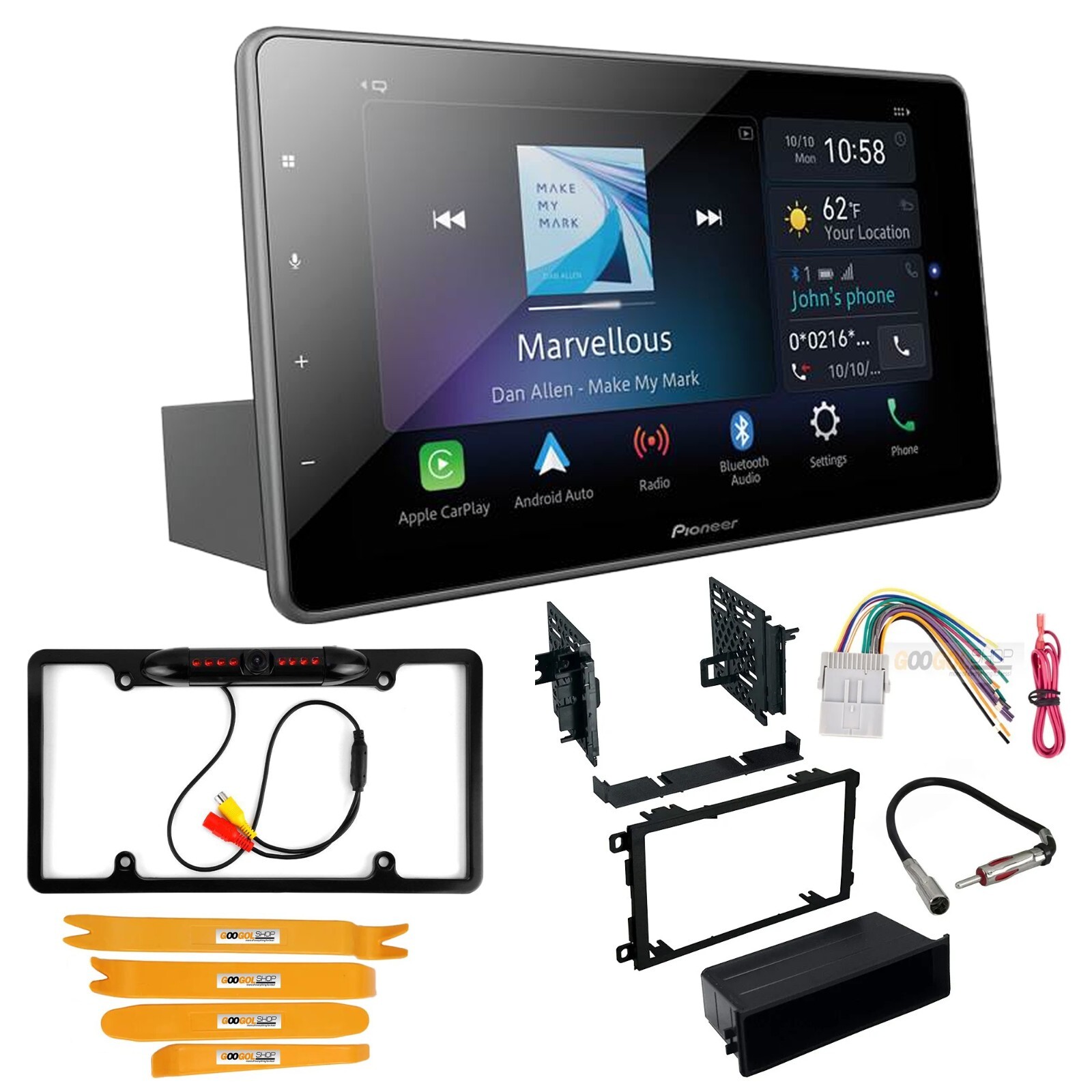 Автомобильный стереосистемный комплект Pioneer DMH-WT3800NEX 9 для Сильверадо 2003-2006 годов выпуска