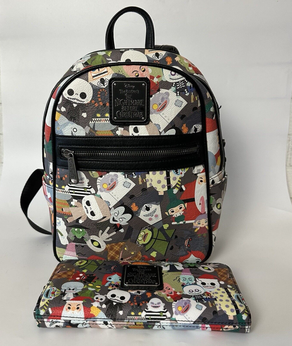 Loungefly Nightmare Before Christmas NBC Chibi Character Mini Backpack & Wallet Amazon.com | Loungefly Nightmare Before Christmas NBC Chibi  main image 2