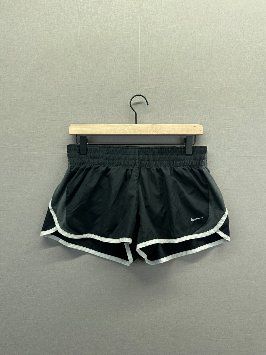 Nike Womens Black Activewear Shorts Dri-Fit Elastic Waist