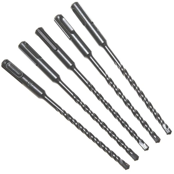 Pack of 5 SDS Plus Masonry Drill Bits - 4-10mm x 160mm Tungsten Carbide-Tipped