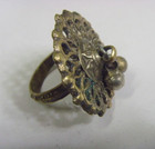 1800s antique Nomads tribal huge sunburst fertility bra ring 9.5 size 50226 — photo 2