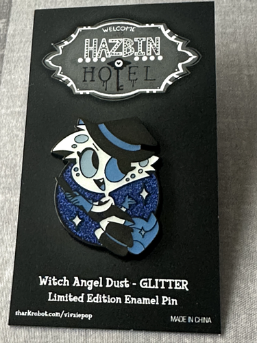 "Witch Angel Dust - GLITTER" OFFICIAL Hazbin Hotel Hard Enamel Pin LE 2021