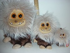 3 pc Lot TY ZINGER FRIZZYS beanie BOO MED 10 INCH, REG & Ornament Clip SET Boos