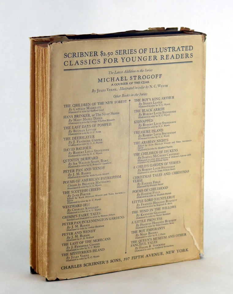 N C Wyeth Jules Verne 1st Ed 1927 Michael Strogoff A Courier of the Czar HC w/DJ - Image 2 of 4