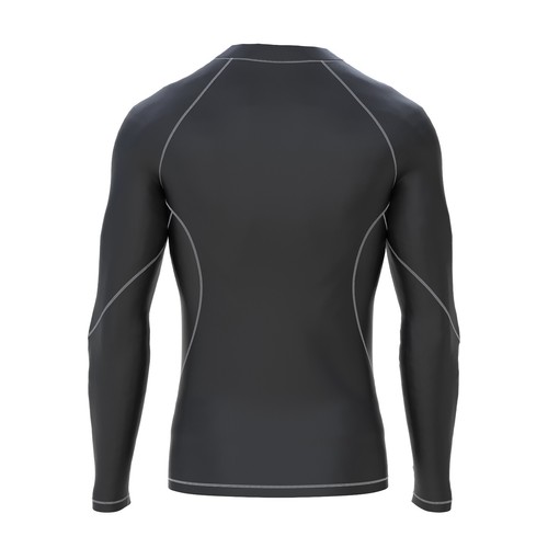 Mens Compression Shirt Full Sleeves with Under arm Mesh Panels BaseLayer Gym Top - Picture 22 of 23