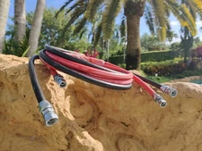 Set of 7' Fluid & Air Paint Spray Hose Assemblies, Conventional & HVLP