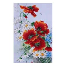 Bead Embroidery Kit Flowers DIY Craft Kit Bead Needlepoint Flowers t-0410