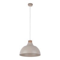 HäNgelampe KüChe Esszimmer Ø 34 Cm Retro Metall Holz Beige E27 Pendelleuchte