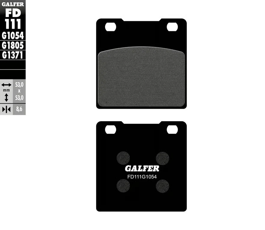 Pastillas freno trasero semimetálicas Galfer Brakes Galfer 1054 moto FD111G1054 Foto 2 de 4