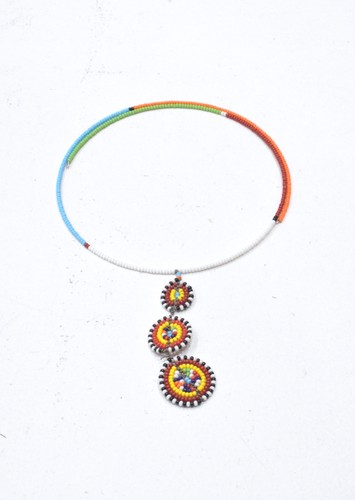 African Masai Beaded Stretch Chocker Necklace Kenya