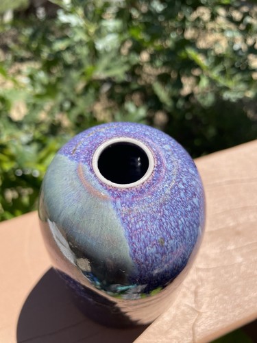 Orcas Island Pottery Purple Vase ‘97 - Picture 3 of 6