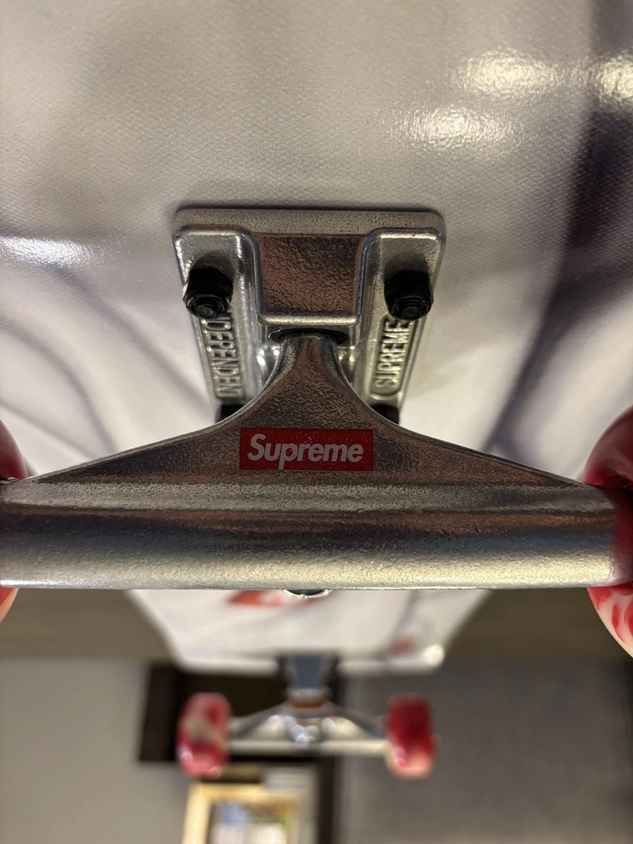 Supreme Box Logo T-shirt Skateboard Deck White Red FW22 with