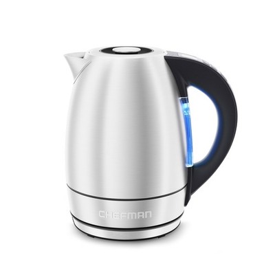 Chefman RJ11-18-SS Electric Kettle 1.8 Liter 1500W Rapid Boiling Stainless Steel