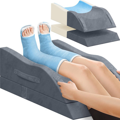Double Leg Elevation Pillows, Wedge Pillow for after Surgery,Memory Foam Support