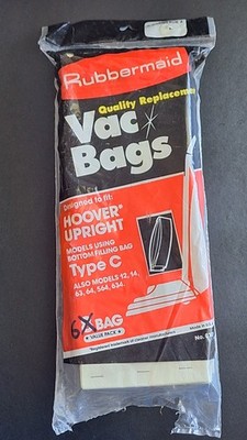 Pkg of 6 Genuine Rubbermaid Vac Vacuum Bags Type C Models 12 14 63 64 564 634