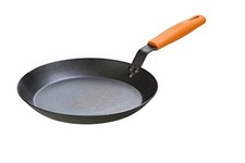 Lodge Manufacturing Company CRS12HH61 carbon steel skillet, 12", Black/Orange