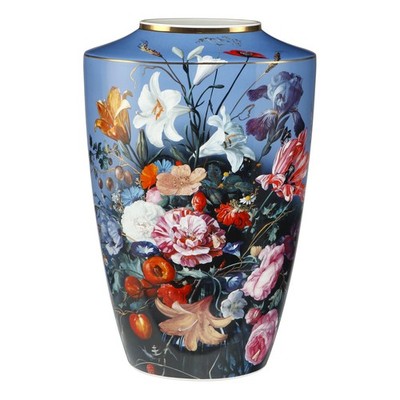 Jan Davidsz de Heem Porzellanvase Sommerblumen H. 41cm blau bunt Goebel