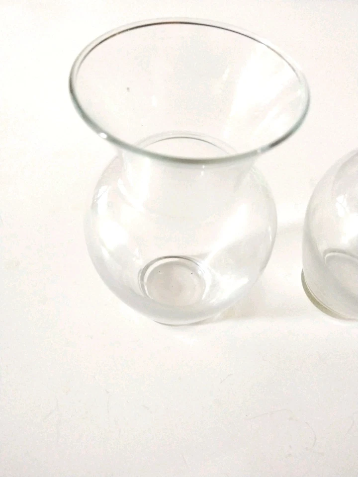 "Juego de floreros de 5"" de vidrio transparente de colección con reloj de arena" Foto 3 de 3