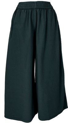 Bequeme Palazzohose, weite Marlenehose, Boho Schlaghose, Hosenrock - schwarz