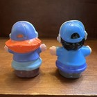 Two Fisher Price Little People Girl & Boy Airline Pilots Traffic Controllers — photo 3