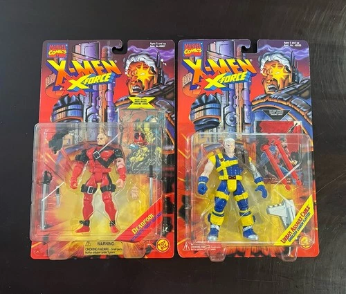 Cable Cyborg & Deadpool X-Men X-Force Marvel Comics Toybiz 1995 Vintage