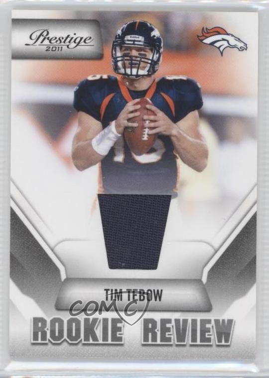 2011 Panini Prestige Rookie Review Materials Tim Tebow #38 3b9