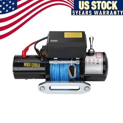 12000LBS Electric Winch 12V Synthetic Cable for 1966-1969 JEEPSTER 2.2L 3.7L