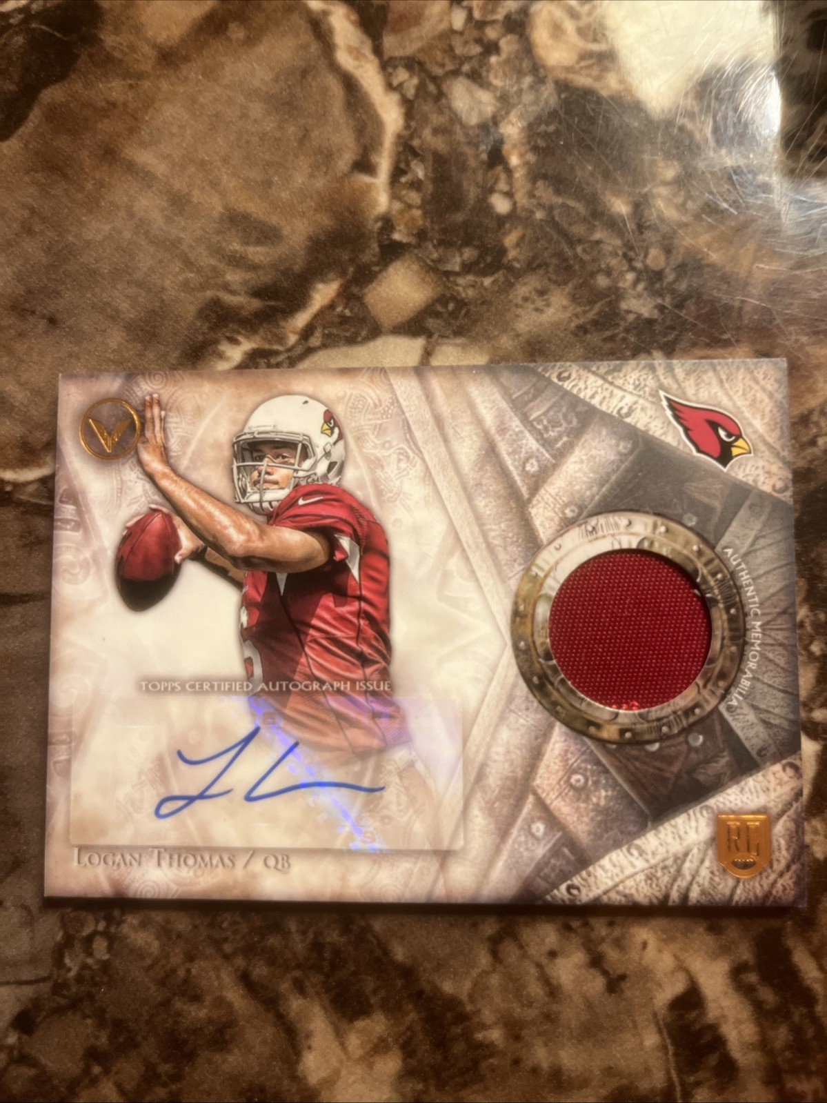 Logan Thomas Topps Valor Shield of Honor Autograph Patch #SOHLT Base