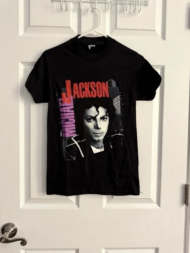 Michael Jackson Bad Tour Bad Era Black Gr 1980s vintage concert t-shirt, vintage, single stitch, B+ condition