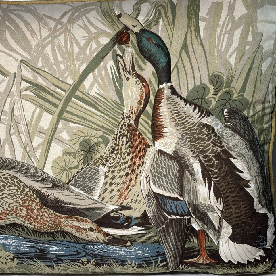 Funda de Almohada Orvis Pato Humedales 3D Madera Pato 14 X 17 Almohada Decorativa Foto 3 de 4