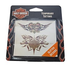 Harley Davidson Temporary Glitter Tattoos