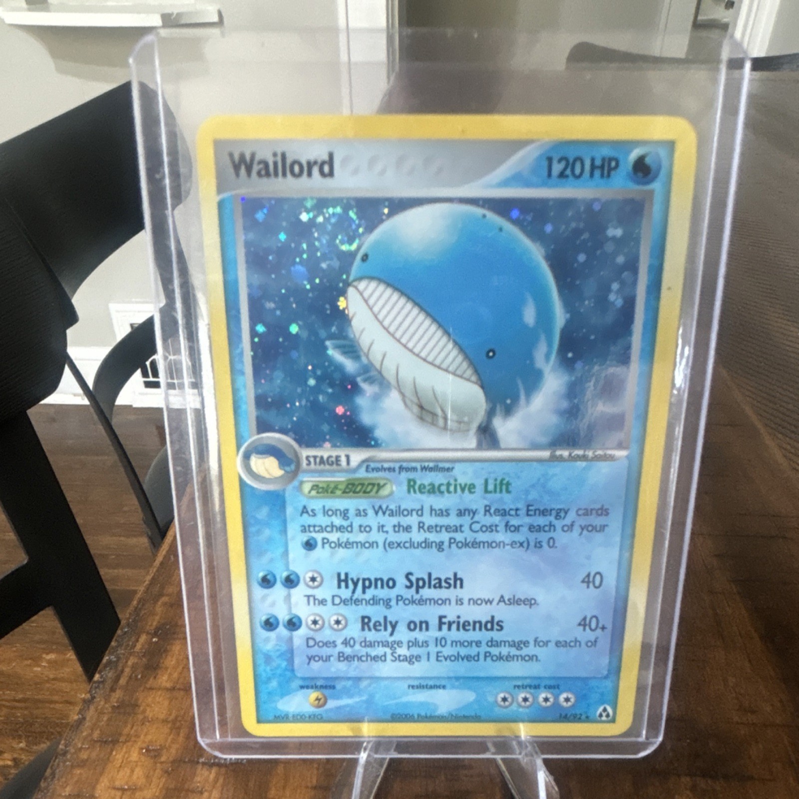 The Pokémon Company Wailord 14/92 Legend Maker Holo Rare Stage 1 120 HP Card
