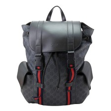 GUCCI GG Supreme Canvas Backpack Black 495563