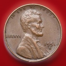 1951-S Lincoln Wheat Cent ?Best Value on eBay" Fast Shipping W/Tracking