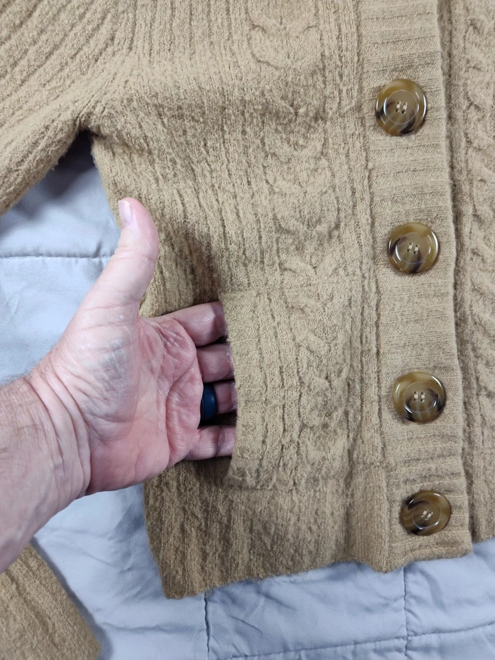 Energie Sweater Women’s Large Acrylic Blend Button Up Long Sleeve Pockets - Image 2 of 4