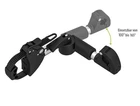 Eufab frame holder adjustable short Ø 25 + 30 mm lockable for bike rack