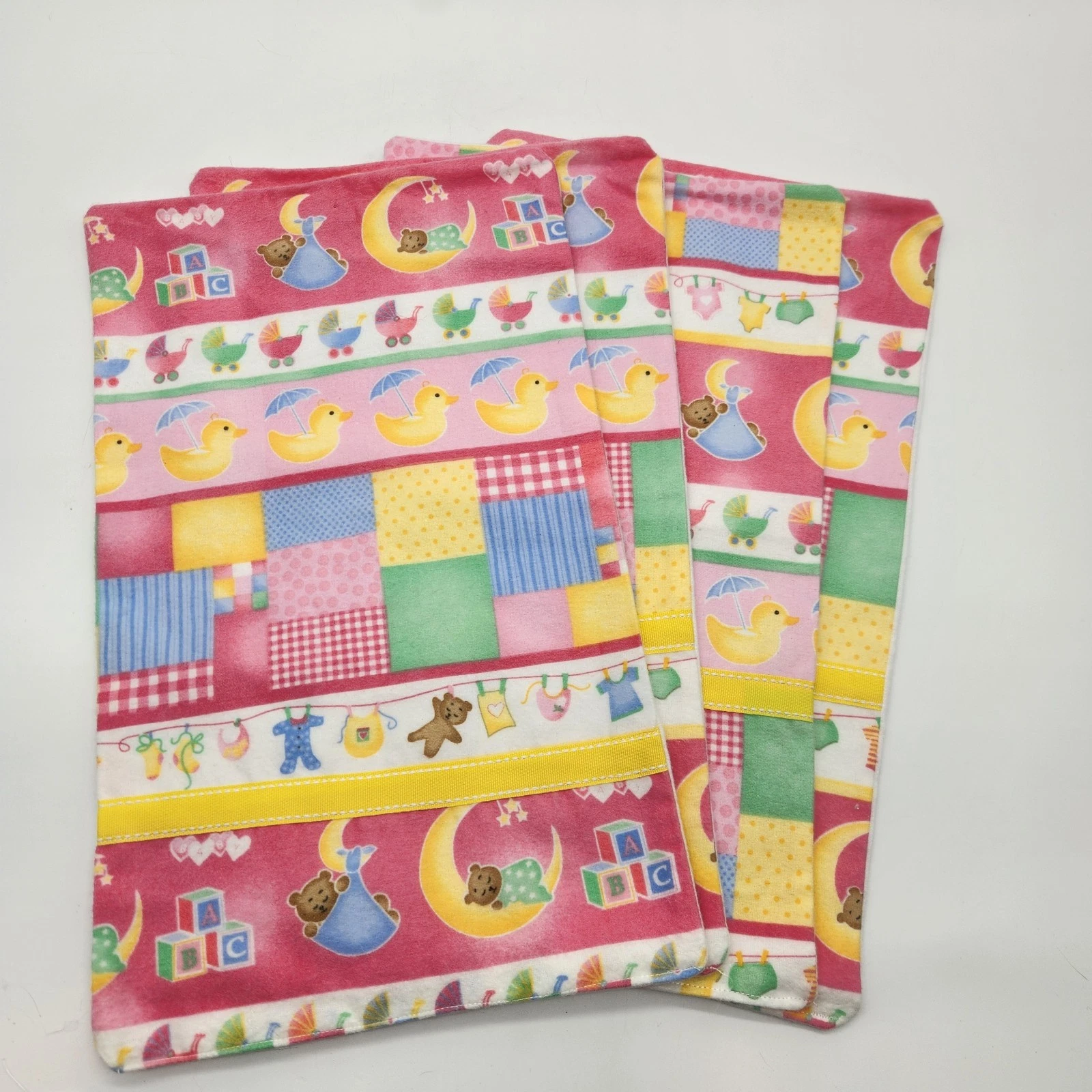 Set Of 4 Handmade Baby Burp Cloths Colorful Patchwork Design
Opens in a new window or tab